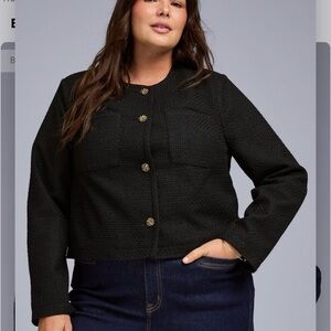 Torrid Black Textured Blazer